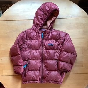 PATAGONIA Down Puffer hi loft Coat Plum Purple 4T Toddler Hoody